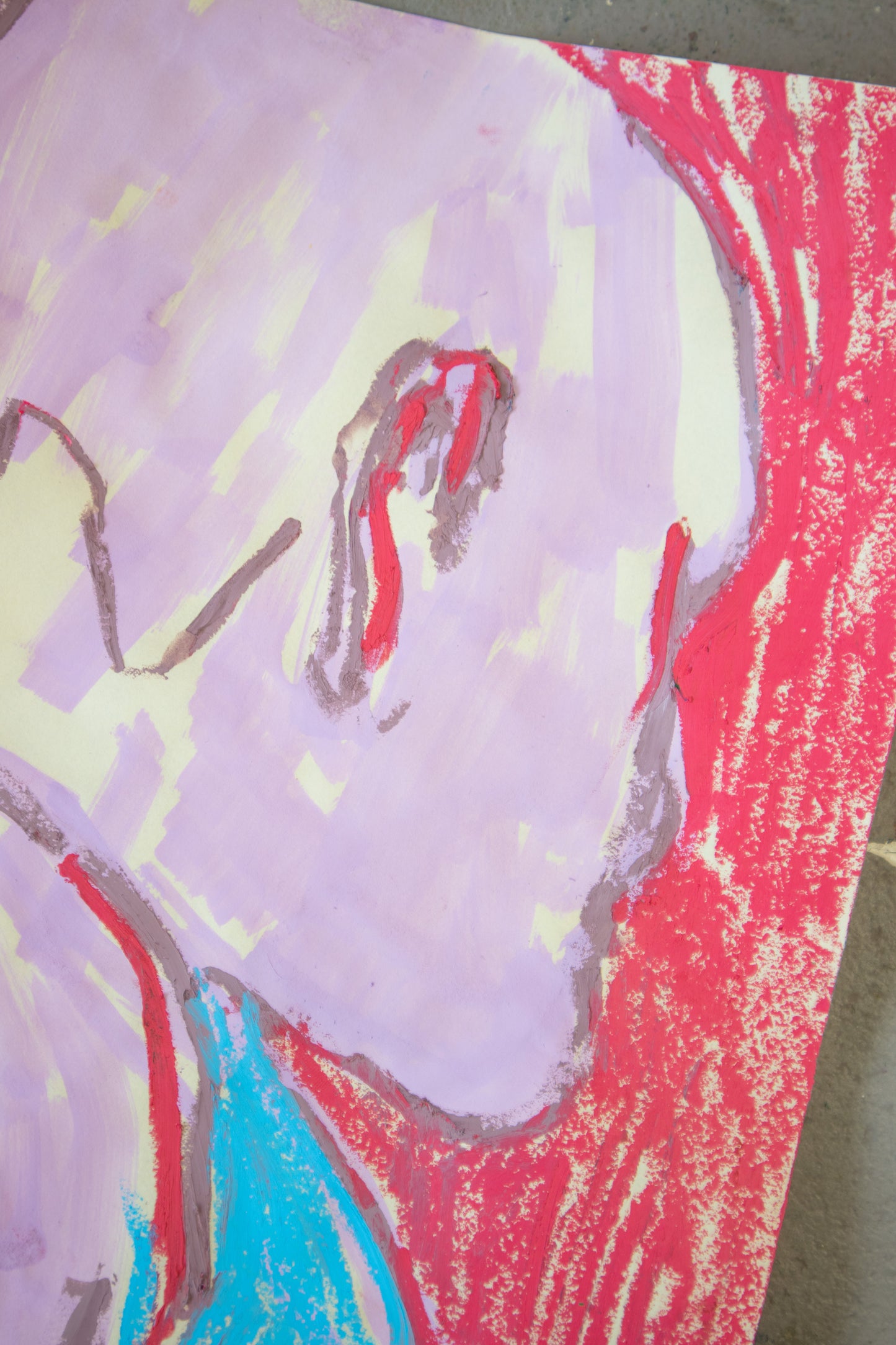 Pink portrait looking back